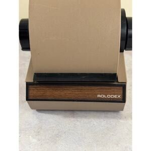 Vintage Rolodex Metal Rotary Card File Organizer with Tabs A-Z Locking No Key